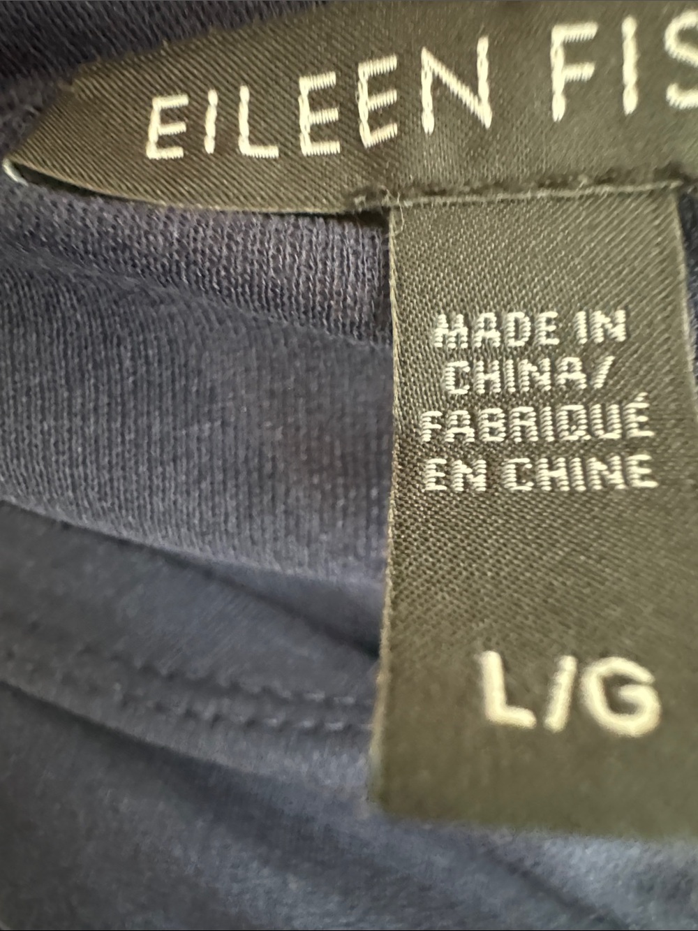 Eileen Fisher Navy Silk Tunic - Picture 5 of 7